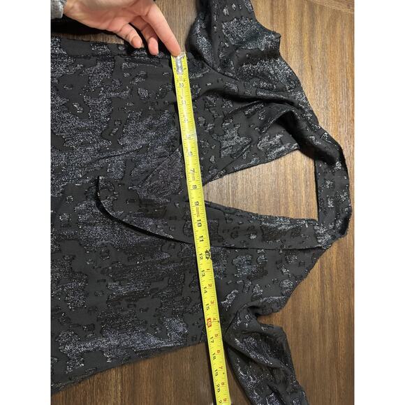 BCBG Bolero Blazer Metallic Sheer Open Front Jacket Party Chic NWT - Picture 5 of 9